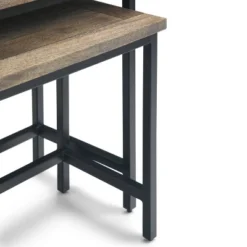 2pc Rhonda Solid Mango Wood Nesting Side Table - Wyndenhall -Baxton Studio Store GUEST 597549c0 3594 4e46 804c f6acfb671592