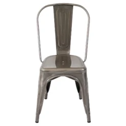 Set Of 2 Oregon Industrial Dining Chair Metal/Silver Gloss - LumiSource -Baxton Studio Store GUEST 5a84ded6 81f7 4050 82a5 294ce3763064