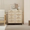 Set Of 2, Natural Rattan Cabinets With 4 Drawers - ModernLuxe -Baxton Studio Store GUEST 5bc0359b 8481 411b 9891 0752197ab73d