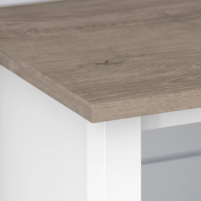 30" 6 Cube Mayfield Bookshelf Shiplap Gray/Pure White - Bush Furniture 5 30" 6 Cube Mayfield Bookshelf Shiplap Gray/Pure White - Bush Furniture - Image 3