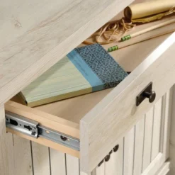 30" Costa Library Base Chalked Chestnut - Sauder -Baxton Studio Store GUEST 5c34d3d5 8892 4ed5 8906 7dd435b51ce8