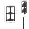 Year Color Modern Industrial Black And Antique Wood Small 3 Tier Display Corner Bookshelf With Plant Stand And Storage Rack -Baxton Studio Store GUEST 5d4ca2f8 cb5a 4eeb bdb6 de0c6bf84437