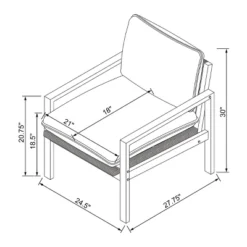 Hallwood Woven Cord Accent Chair Cream - Threshold™ -Baxton Studio Store GUEST 5d72e9e9 9e2d 4481 ae19 04bc5ebbfe22