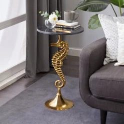 Coastal Seahorse Accent Table Gold - Olivia & May -Baxton Studio Store GUEST 5d8cace2 dec4 4972 baed b13ec7fad59c