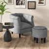 Costway Modern Accent Chair With Ottoman Armchair Barrel Sofa Chair With Footrest Grey 2 Costway Modern Accent Chair With Ottoman Armchair Barrel Sofa Chair With Footrest Grey -Baxton Studio Store GUEST 5d94ef8f bb9c 4640 84d8 b5ab23862a89
