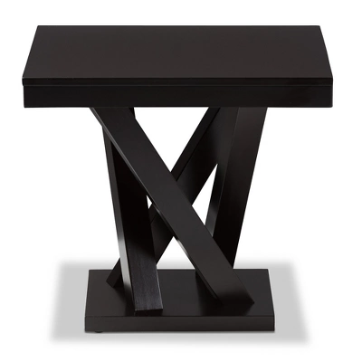 Everdon Modern End Table Dark Brown - Baxton Studio 7 Everdon Modern End Table Dark Brown - Baxton Studio - Image 5