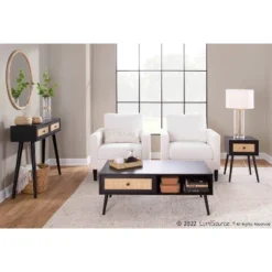 Wendy Arm Chair Polyester/Wood - LumiSource -Baxton Studio Store GUEST 5e25d999 ba1a 4efc b561 6910dc46aa64