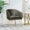 Grelton Modern Glam Velvet Club Chair With Hairpin Legs - Christopher Knight Home -Baxton Studio Store GUEST 5ecad9e3 9aba 4ac1 ba54 391a77add0e6