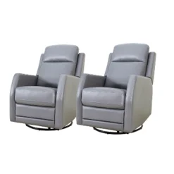 Artful Living Design Ofelia Swivel Set Of 2 Recliners -Baxton Studio Store GUEST 5f0d1745 f2a4 42bf 8c80 0a4ccb82d219