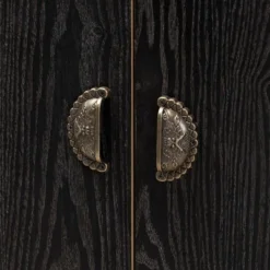 Denali Wood And Metal Storage Cabinet Brown/Black - Baxton Studio -Baxton Studio Store GUEST 5ffb7546 c260 4b32 9d2f 3065857887ef