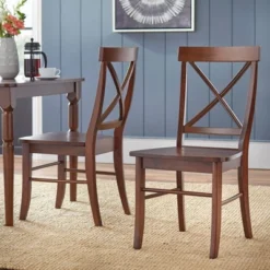 Set Of 2 Albury Cross Back Dining Chairs - Buylateral 17 Set Of 2 Albury Cross Back Dining Chairs - Buylateral -Baxton Studio Store GUEST 61f11b5f d17d 4988 84b0 9598e02cc8ec