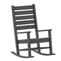 Merrick Lane Contemporary Rocking Chair, All-Weather HDPE Indoor/Outdoor Rocker -Baxton Studio Store GUEST 62afdc6b d206 4234 9a55 8f47e1b7bacd