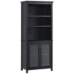 HOMCOM 71" Bookcase Storage Hutch Cabinet With Adjustable Shelves And Glass Doors For Home Office, Kitchen, Living Room 13 HOMCOM 71" Bookcase Storage Hutch Cabinet With Adjustable Shelves And Glass Doors For Home Office, Kitchen, Living Room -Baxton Studio Store GUEST 63139dfc 9eeb 47a4 9459 aca6676b7188