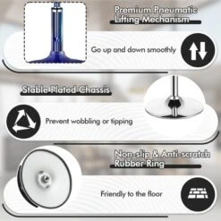 Costway Vanity Stool Adjustable 360° Swivel Storage Makeup Chair W/ Removable Tray WhiteBlackPink 22 Costway Vanity Stool Adjustable 360° Swivel Storage Makeup Chair W/ Removable Tray WhiteBlackPink -Baxton Studio Store GUEST 63cb4cb4 aaeb 4794 9b86 927863d12c75