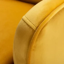 Odo Velvet Accent Arm Chair Padded Seat Set Of 2 | Karat Home - Mustard -Baxton Studio Store GUEST 640cae8f 73ce 4a46 a75e 444cfc188d7d