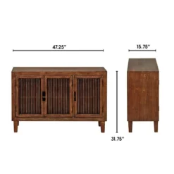Sawyer 3 Door Cabinet Brown - Adore Decor -Baxton Studio Store GUEST 64f38355 9c05 424f 8bb8 1c5eb43bf159