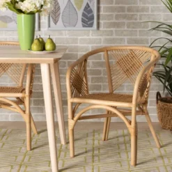Kagama Rattan Dining Chair Brown - Bali & Pari 15 Kagama Rattan Dining Chair Brown - Bali & Pari -Baxton Studio Store GUEST 6623ae7d 7902 4d41 980b f112bb549ed1