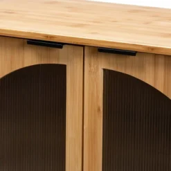 Naresh Bamboo Wood 2 Door Storage Cabinet Natural Brown - Baxton Studio 14 Naresh Bamboo Wood 2 Door Storage Cabinet Natural Brown - Baxton Studio -Baxton Studio Store GUEST 668701ff 9b4b 4afc 9acd 68e3c724bea6