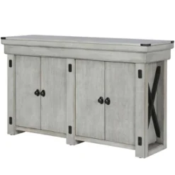 Wildwood 55 Gallon Aquarium Or Terrarium Tank Stand, Rustic White - Ollie & Hutch -Baxton Studio Store GUEST 6728993b d515 4c01 adef 8e4e22a16347