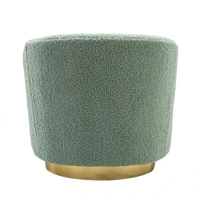 Pierfranco Wooden Upholstered Accent Barrel Chair Swivel Barrel Chair With Metal Base | ARTFUL LIVING DESIGN 6 Pierfranco Wooden Upholstered Accent Barrel Chair Swivel Barrel Chair With Metal Base | ARTFUL LIVING DESIGN - Image 4