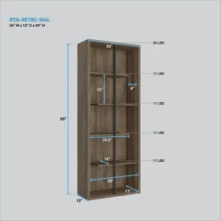 Standard 5 Tier Wooden Bookcase - Techni Mobili -Baxton Studio Store GUEST 67b460cf 3dea 4676 bfaa 3a9d8f59484e