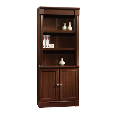 72" Palladia Library With Doors Select Cherry Red - Sauder 3 72" Palladia Library With Doors Select Cherry Red - Sauder
