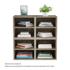 End Table - Stackable Contemporary Minimalist Modular Cube Accent Table Double Shelves For Bedroom, Living Room Or Office By Hastings Home (Gray) 14 End Table - Stackable Contemporary Minimalist Modular Cube Accent Table Double Shelves For Bedroom, Living Room Or Office By Hastings Home (Gray) -Baxton Studio Store GUEST 6b0622f5 2408 424c b27a 44d54ba93bd4
