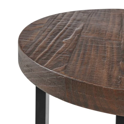 27" Pomona Diameter Round End Table Rustic Natural - Alaterre Furniture 8 27" Pomona Diameter Round End Table Rustic Natural - Alaterre Furniture - Image 6