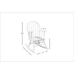 Windsor Back Rocking Kids' Chair White - Gift Mark -Baxton Studio Store GUEST 6ba38390 313e 4603 9ebd 1503b62a33a0