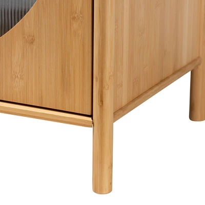 Naresh Bamboo Wood 2 Door Storage Cabinet Natural Brown - Baxton Studio 8 Naresh Bamboo Wood 2 Door Storage Cabinet Natural Brown - Baxton Studio - Image 6