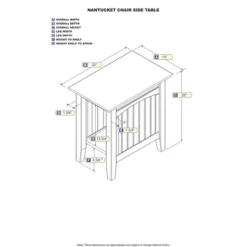Nantucket Chair Side Table White - AFI 9 Nantucket Chair Side Table White - AFI -Baxton Studio Store GUEST 6fb2a311 cb59 45f8 8924 141f728593e8