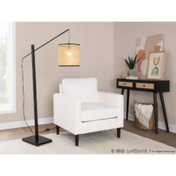 Wendy Arm Chair Polyester/Wood - LumiSource -Baxton Studio Store GUEST 7028b7a6 0612 42ed b976 49114bfdb535