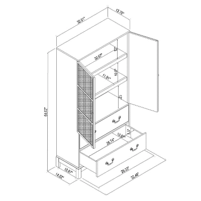 Brandeis Woven Cabinet Brown - Threshold™ Designed With Studio McGee 9 Brandeis Woven Cabinet Brown - Threshold™ Designed With Studio McGee - Image 7