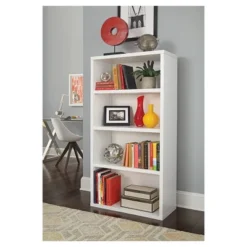 58" 4 Shelf Bookshelf White - ClosetMaid