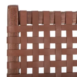 Luna Leather Woven Accent Chair - Safavieh -Baxton Studio Store GUEST 7270e5a8 98d2 4d23 af37 9cf4a656e513