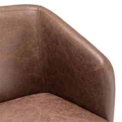 Modern Barrel Chair With Metal Base Faux Leather - WOVENBYRD -Baxton Studio Store GUEST 73294497 2efc 472b 85e6 d85e0df75e5d