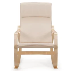 Costway Modern Bentwood Rocking Chair Fabric Upholstered Relax Rocker Lounge Chair GrayBeige 21 Costway Modern Bentwood Rocking Chair Fabric Upholstered Relax Rocker Lounge Chair GrayBeige -Baxton Studio Store GUEST 7337b28e 401b 47e6 af64 a23fe06fb133