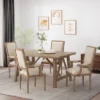 Set Of 4 Maria French Country Wood Upholstered Dining Chairs - Christopher Knight Home -Baxton Studio Store GUEST 73bdba8b 6e6a 4707 b59f 5cbd3af2f175