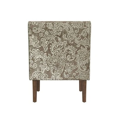 Classic Swoop Arm Chair Jacobean Print Brown - HomePop 5 Classic Swoop Arm Chair Jacobean Print Brown - HomePop - Image 3