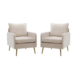 Set Of 2 Giovann Wooden Upholstered Accent Chair Comfy Armchair | Karat Home 28 Set Of 2 Giovann Wooden Upholstered Accent Chair Comfy Armchair | Karat Home -Baxton Studio Store GUEST 777daf05 a681 448b a716 d0c8543317bb