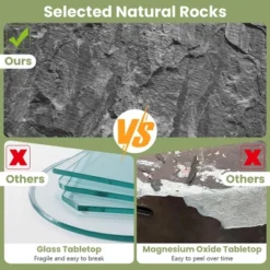 Costway 17'' Concrete Accent Side Table Tree Stump Wood-like End Table Plant Stand Stool -Baxton Studio Store GUEST 77b6af8a 4281 4df0 ab43 7756cce1c336