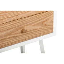 Abacus 2 Drawer Side Table Oak Brown/White - Universal Expert -Baxton Studio Store GUEST 79afc14f 801d 4efa a43e d2df40b0ab95