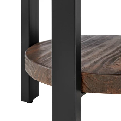 27" Pomona Diameter Round End Table Rustic Natural - Alaterre Furniture 6 27" Pomona Diameter Round End Table Rustic Natural - Alaterre Furniture - Image 4