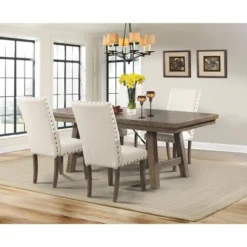 Dex Upholster Side Chair Set Cream/Smokey Walnut Brown - Picket House Furnishings 10 Dex Upholster Side Chair Set Cream/Smokey Walnut Brown - Picket House Furnishings -Baxton Studio Store GUEST 7af9c8c9 6047 4694 8468 6339ac181cc8