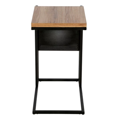 Blackened Bronze And Rustic Oak Side Table - Henn&Hart 9 Blackened Bronze And Rustic Oak Side Table - Henn&Hart - Image 7