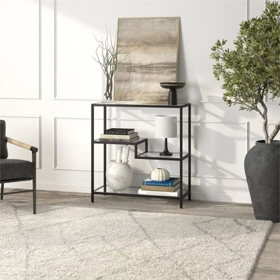 36" Tall Black Bronze Bookcase - Henn&Hart 7 36" Tall Black Bronze Bookcase - Henn&Hart - Image 5