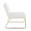 Casper Contemporary Upholstered Accent Chair Gold/Cream - LumiSource -Baxton Studio Store GUEST 7f0aba5b dad5 4750 b425 81303185239c