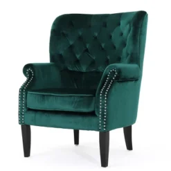 Tomlin New Velvet Club Chair - Christopher Knight Home -Baxton Studio Store GUEST 810975c2 2d65 4ee7 a474 66ee629e3b64