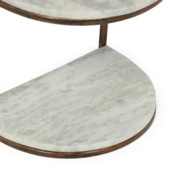 33.5" Bainville Modern Glam Handcrafted Marble Half Round Etagere Bookcase Natural White/Antique Brass - Christopher Knight Home 10 33.5" Bainville Modern Glam Handcrafted Marble Half Round Etagere Bookcase Natural White/Antique Brass - Christopher Knight Home -Baxton Studio Store GUEST 81ab22e6 eb7f 4b88 9722 a7abae7555a6