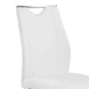Set Of 2 Evelyn Dining Chair White/Steel Finish - Armen Living